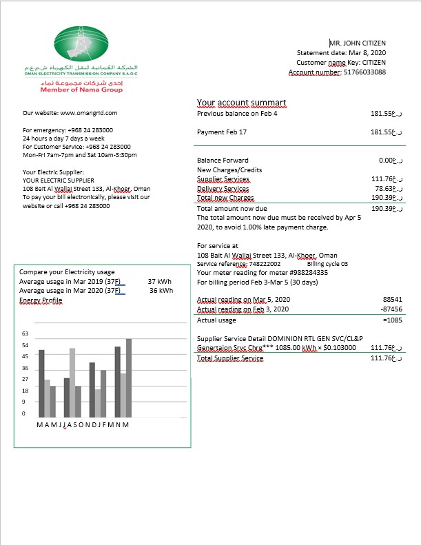  Minol USA business utility bill 